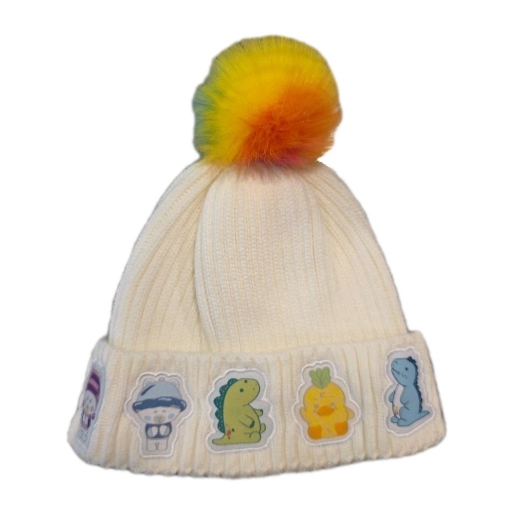 NEW Moriah Elizabeth Rainbow Pompom Character Hat